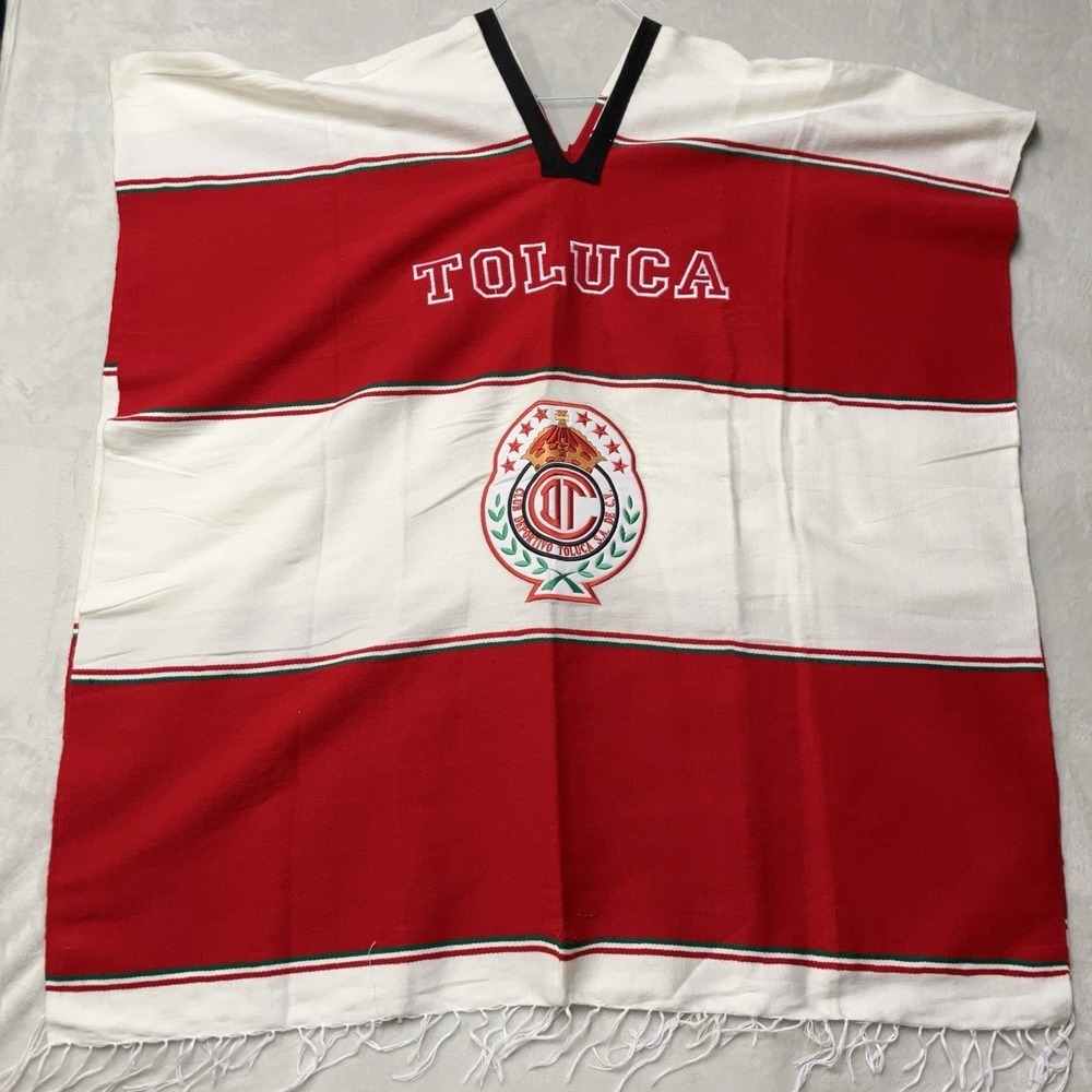 Club‎ Deportivo Toluca FC Soccer Jorongo Sarape Mexican Poncho